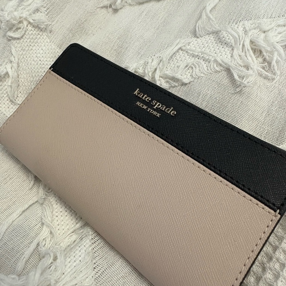 Kate Spade Black and Tan Women's Wallet